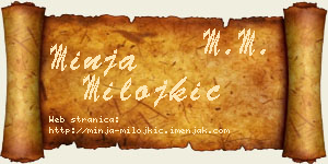 Minja Milojkić vizit kartica
